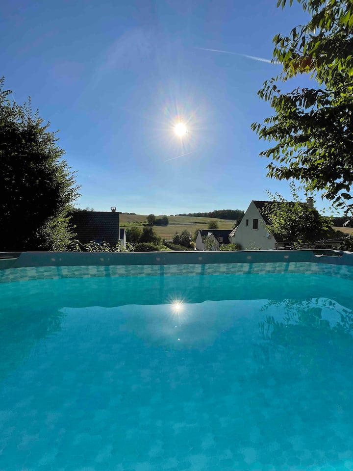 Vue campagne & piscine, photo 2