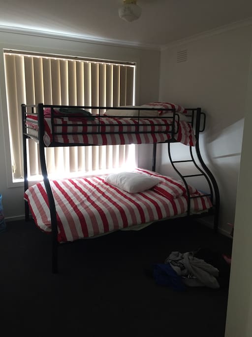 2 bedrooms with bunk beds
