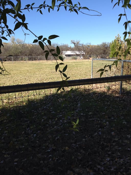 This shows distance from main house to bunkhouse.
