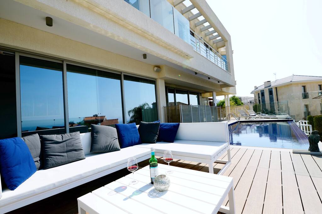 Chill out in the outside lounge area