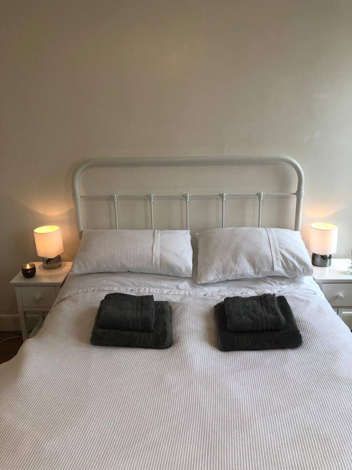 John Lewis double bed and mattress with electric blanket - ahhh! 
One touch bedside lamps - no need to get out of bed to turn the lights out