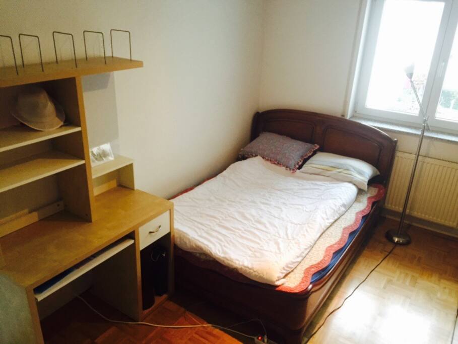 your room with a double bed