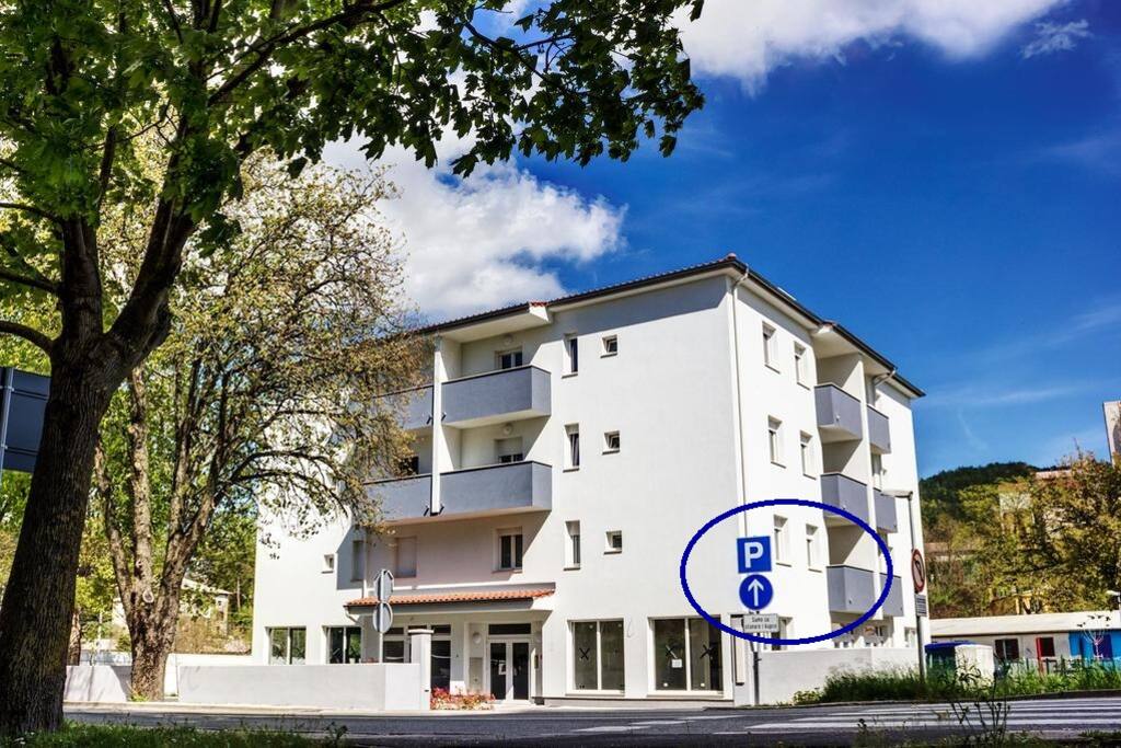 It is new building near gas station and bus station.