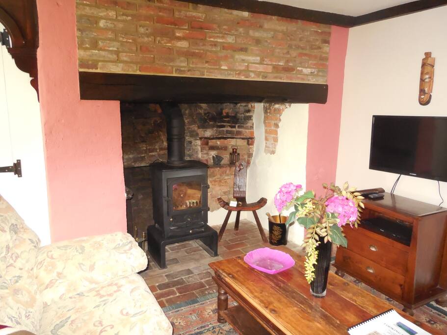 or cozy up with the log burner