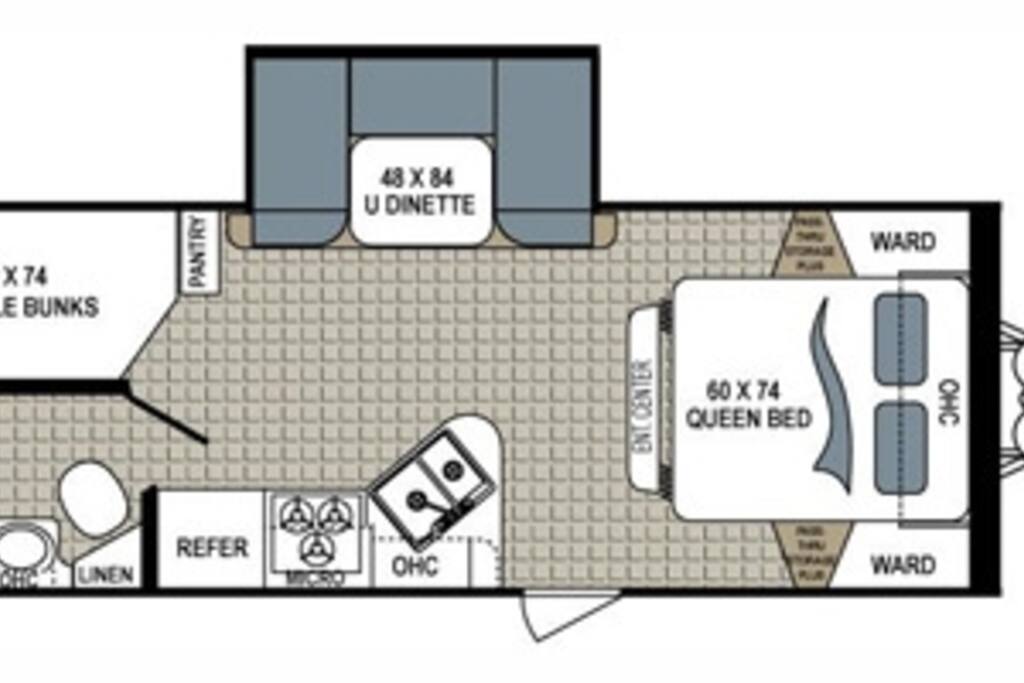 Floor plan of trailer