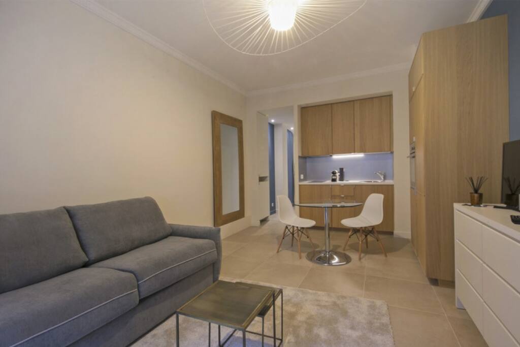living-room with kitchen