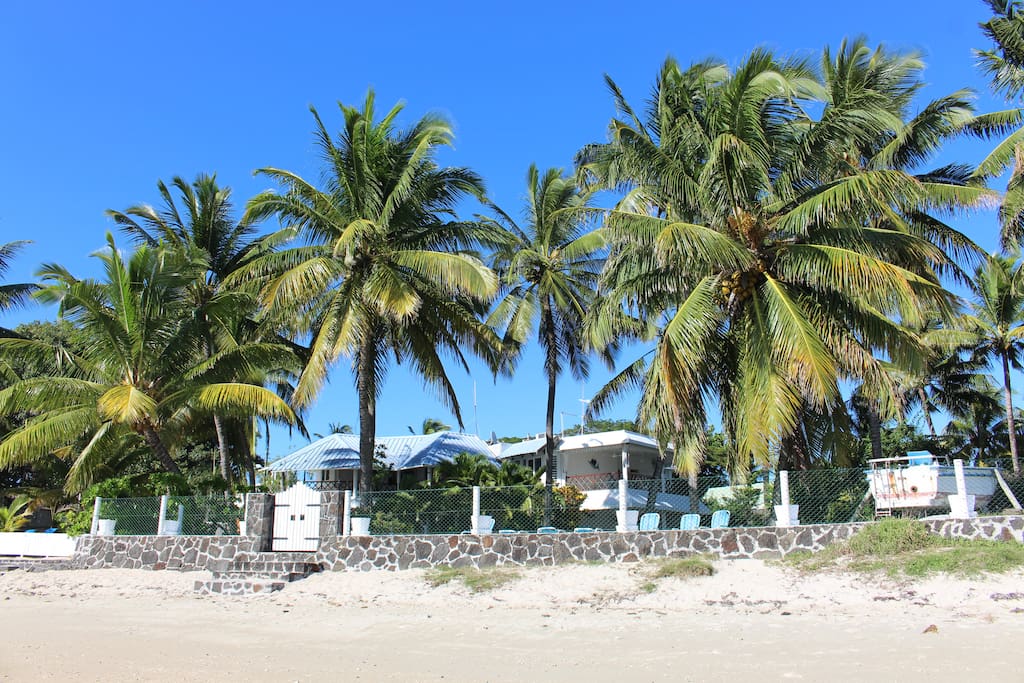 View of "On The Beach" bungalows