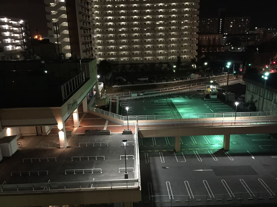 The other side of apartment, you can enjoy soccer match from here.. it has matches going on weekends.