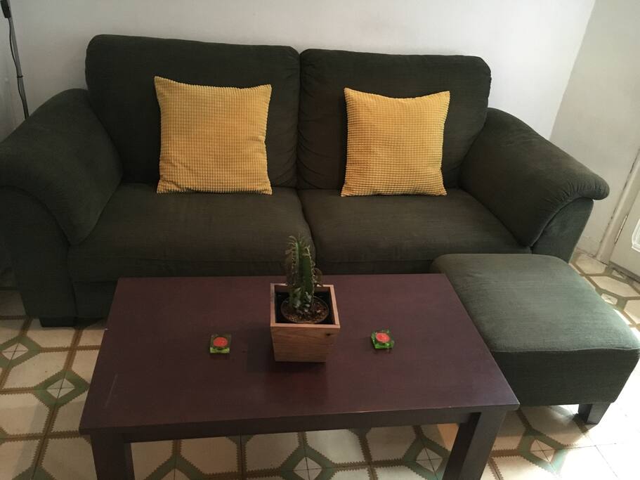 Great sofa to rest after a day walking!