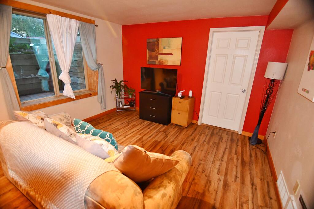 Kitchen looking to living room