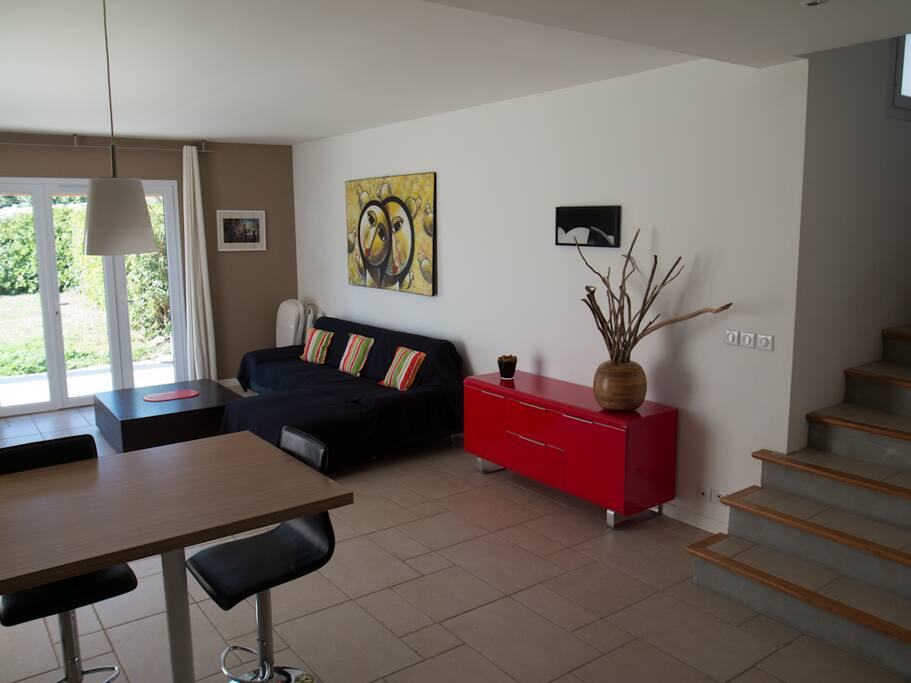 Appartement 1 - Salon avec accès à l'étage