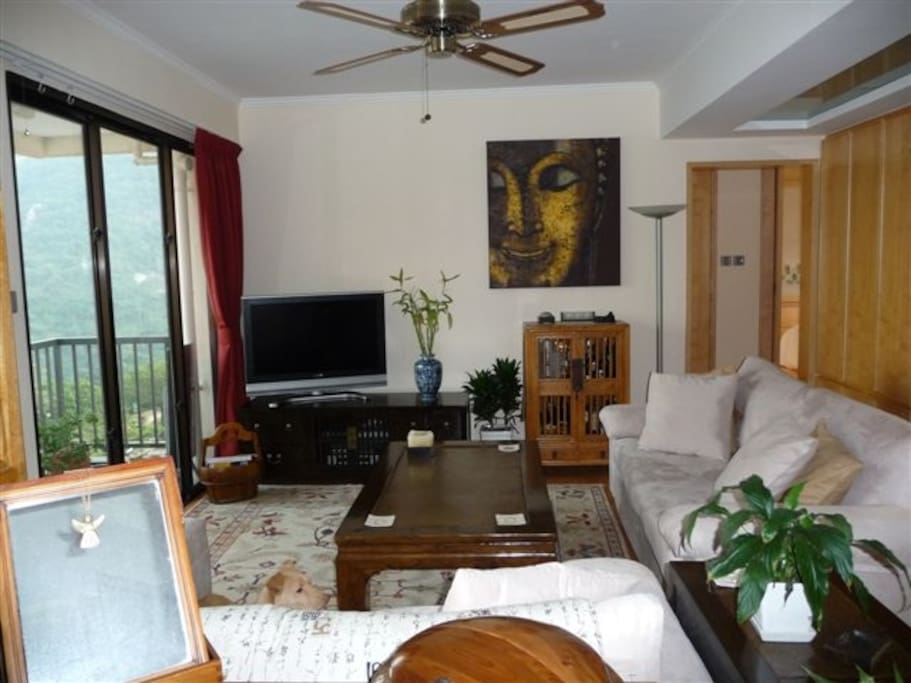 Open living, dining, kitchen area