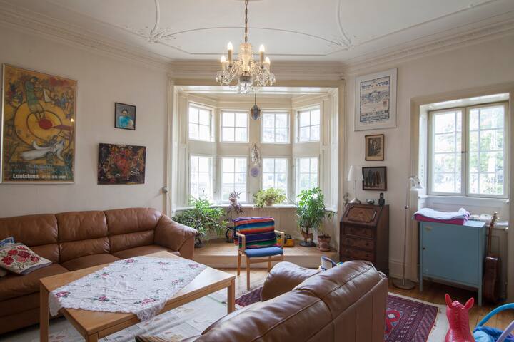 Arrive at your city mansion