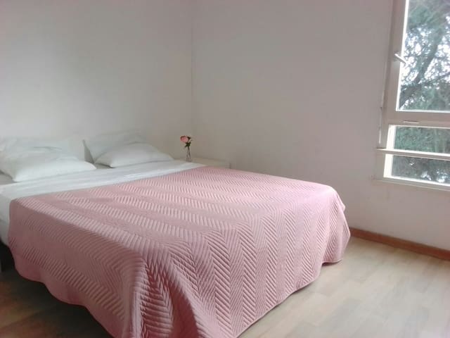 Chambre confortable et minimaliste