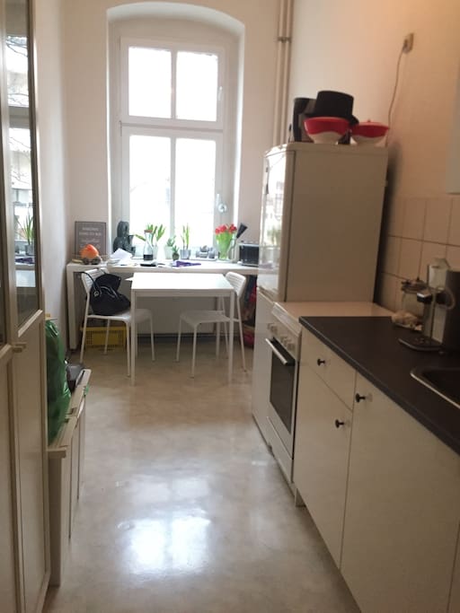 Küche - Sitzplätze für 2-4 Personen, größer Kühlschrank, Herd, Backofen, Spüle