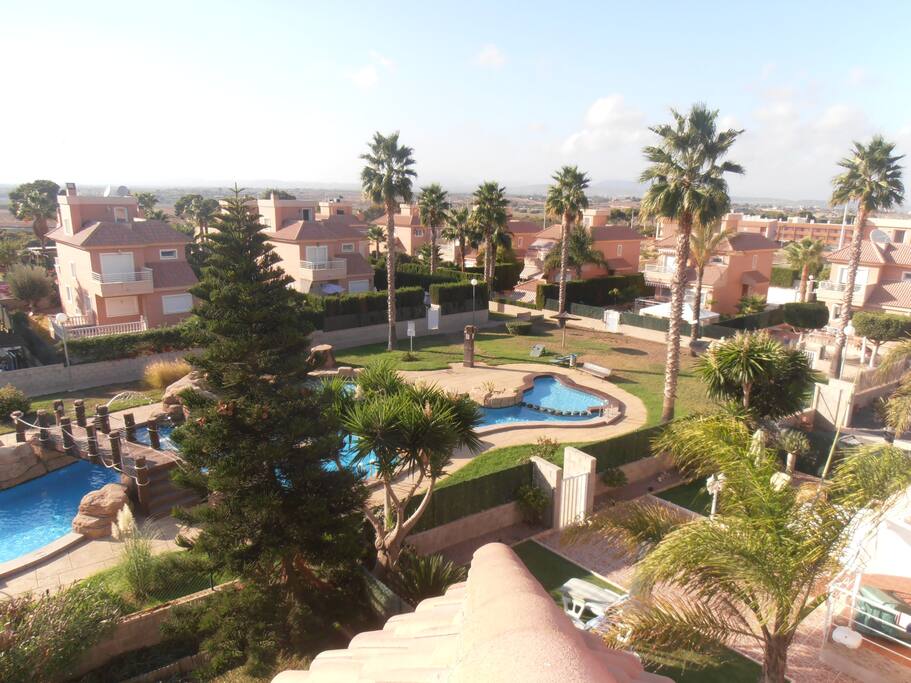 Communal pool and gardens