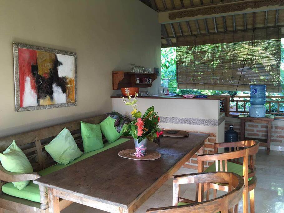 Dining area and kitchen