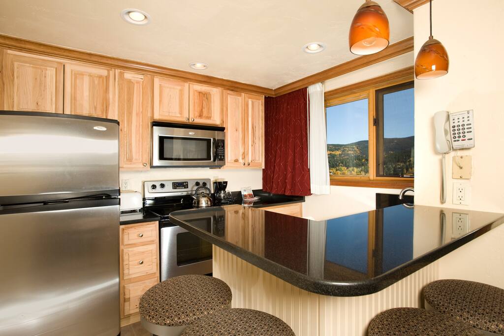 The kitchen is fully-equipped with everything you need to cook while on vacation