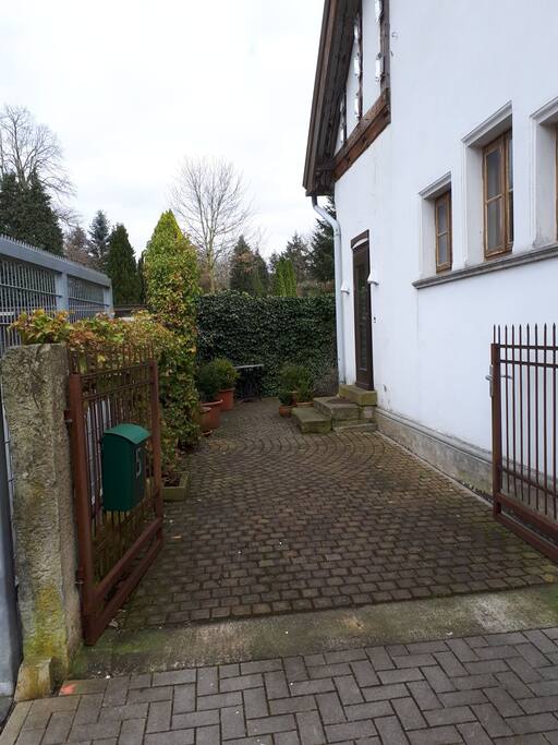 Here is a parking place for one car. Behind the steps you can find the " outside balcony " and have barbecue sessions or relaxing smokers station..