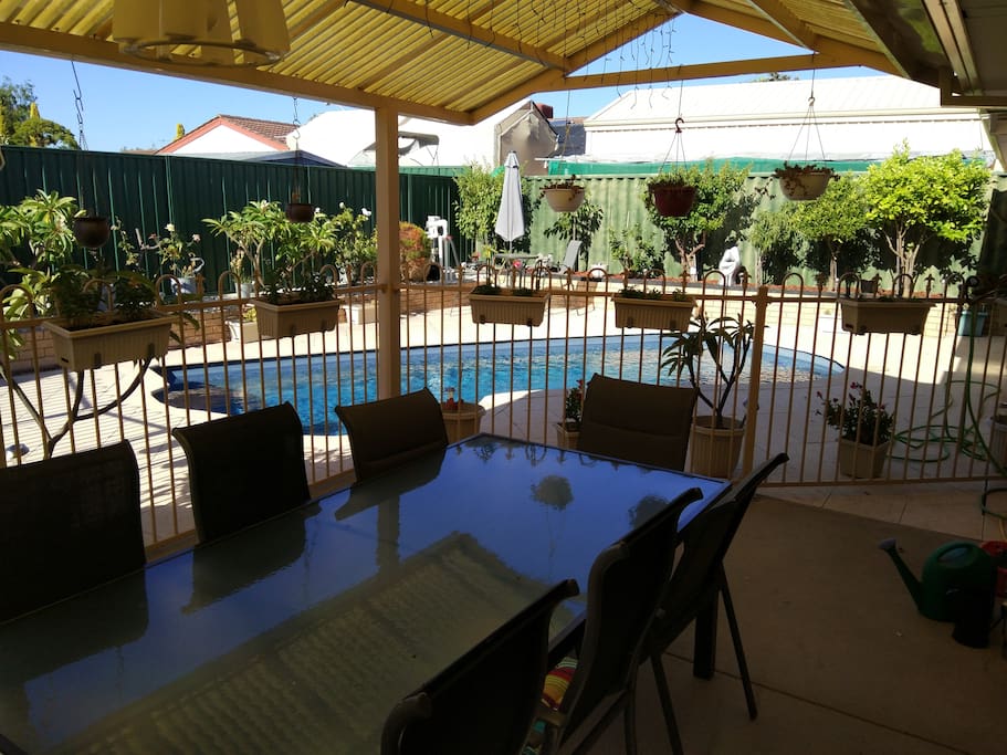 Great open outdoor entertainment area where BBQ's are a plenty, along with many International cuisines.