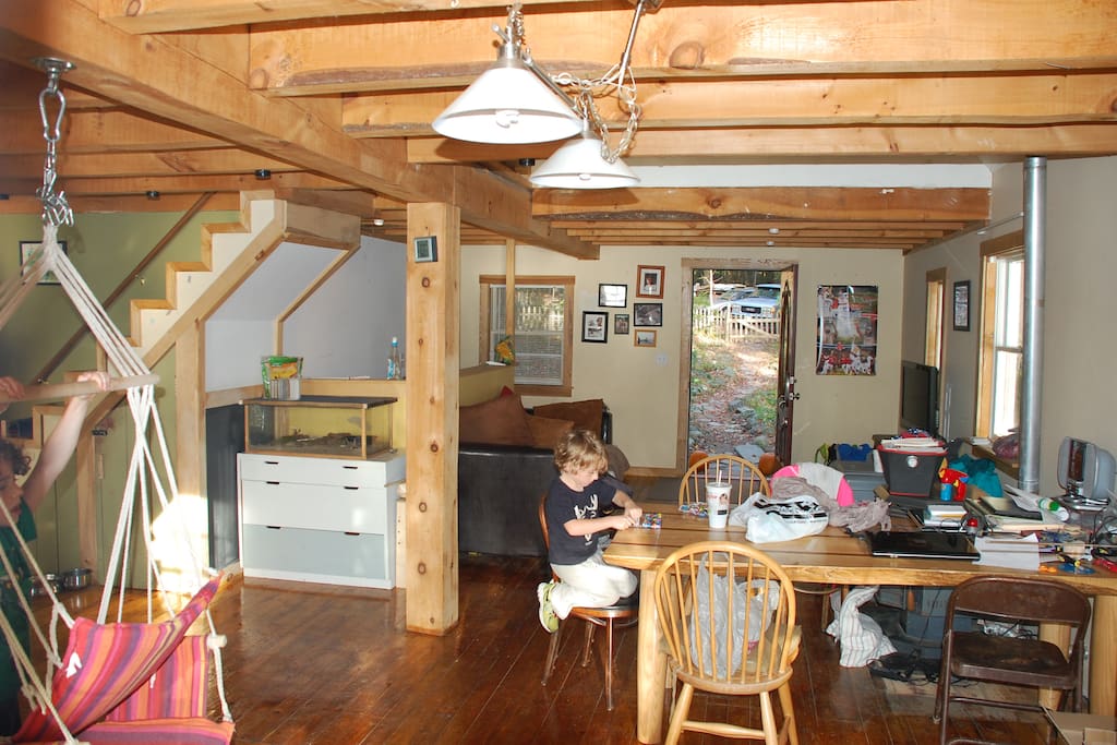 Main floor, kitchen, living room and bathroom