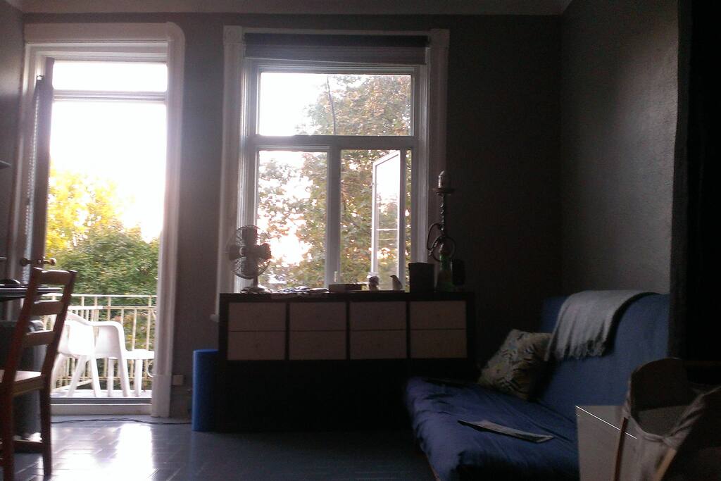 Pull-out futon.