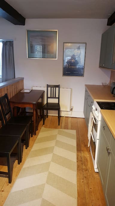 with Dining and Kitchen area
