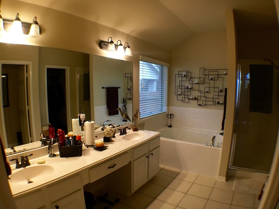 Private master bathroom.