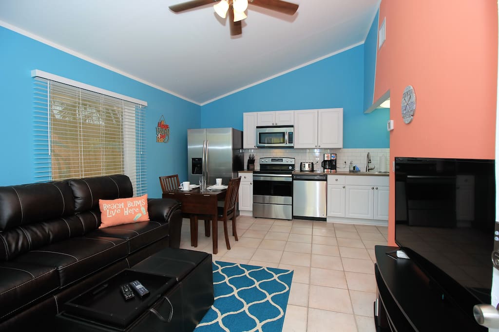 Living room & kitchen.