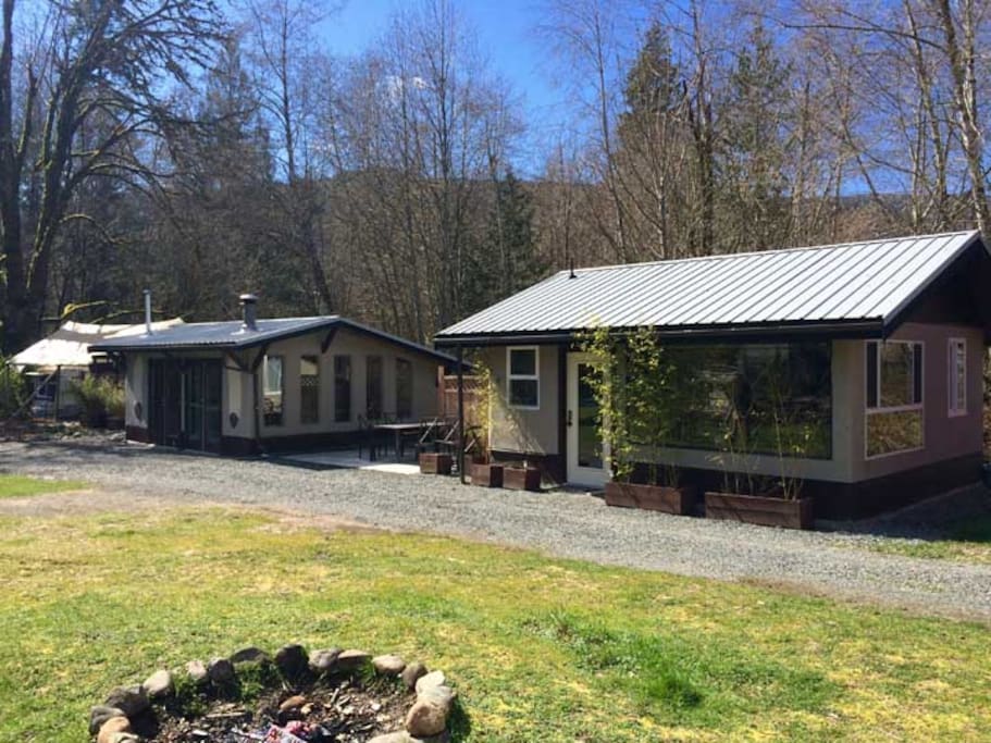 Cob Cabin and Kitchen