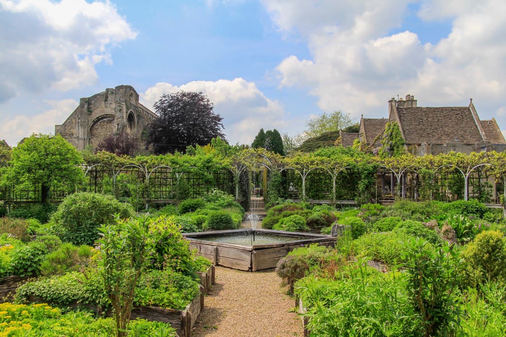 The herb garden in spring.