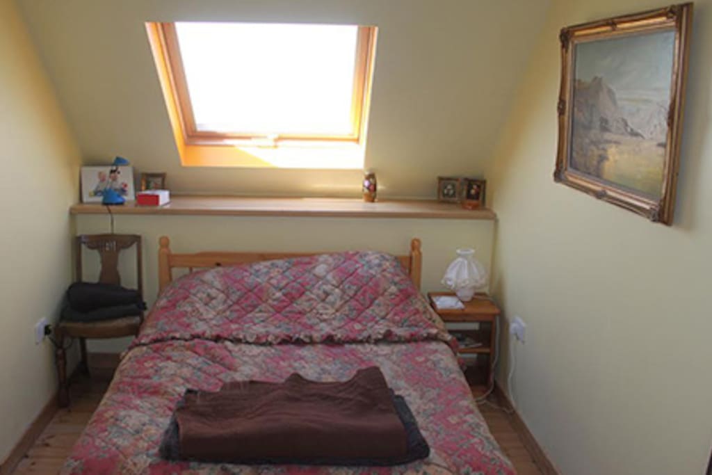 The bedroom.
