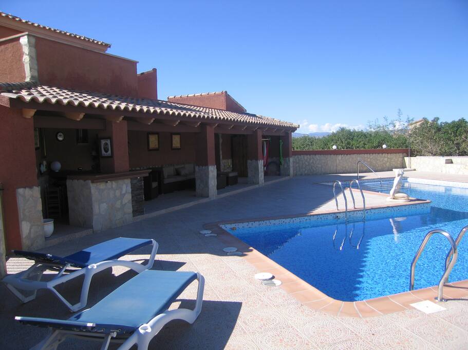 pool and bbq area just outside