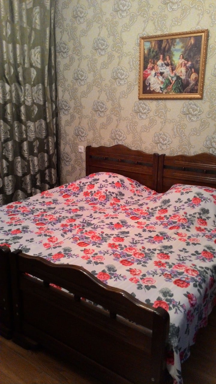 Dormitorio con dos camas