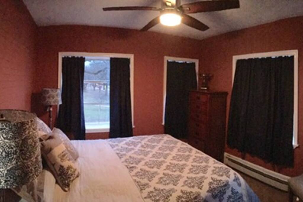 One of the two bedrooms with panoramic views of Lincoln Park, 11th Street (known as "Philadelphia Row" and North Carolina Ave which leads to historic Eastern Market.