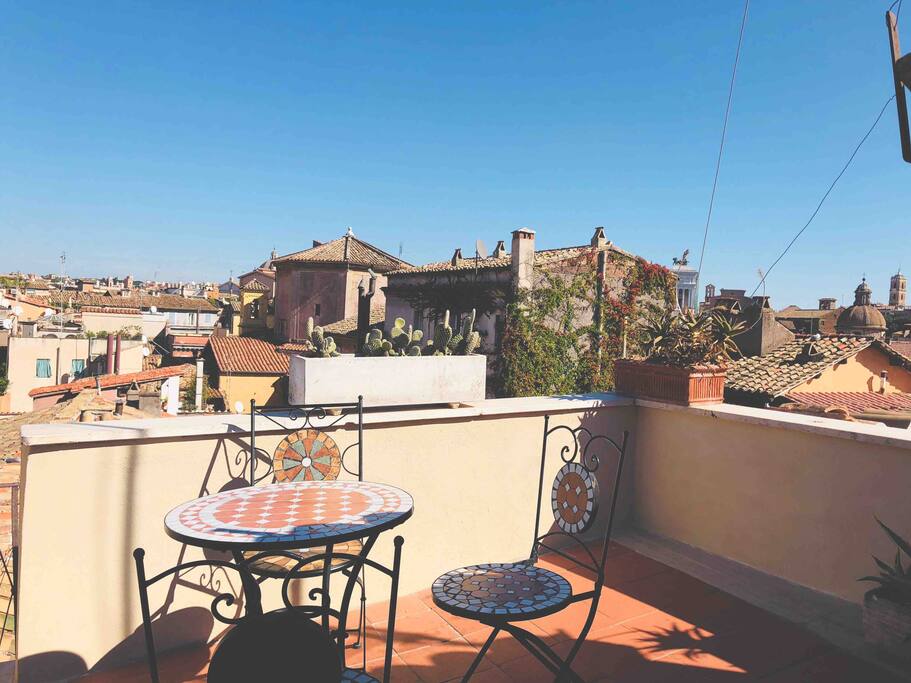 Roof terrace -common area
It’s located at the last floor, on top. It’s shared area