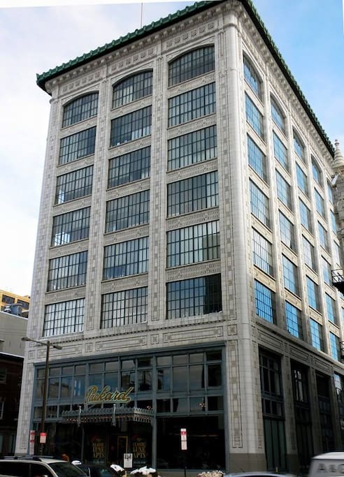 The historic Packard Motor Car Building