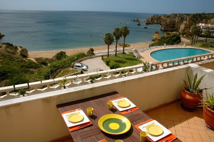 Great sea view. The beach is right there