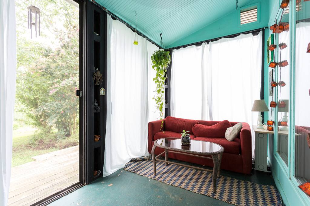 Warm and cozy sunroom for relaxing