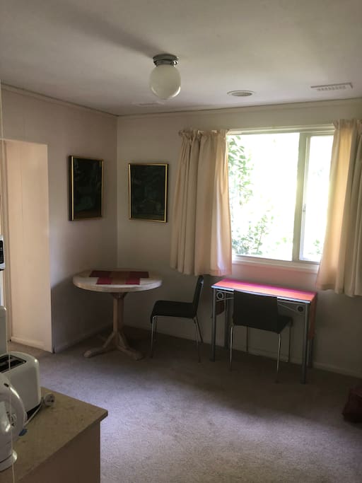 Adaptable living space to work, study or entertain- lovely view to flowers in garden