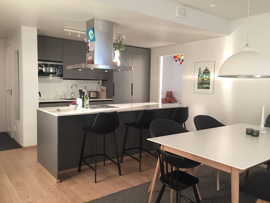 Dining area + kitchen