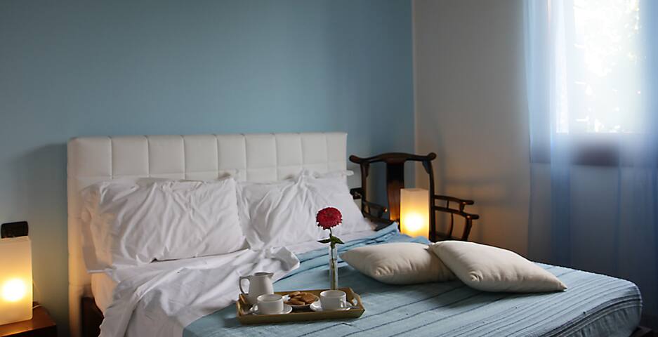 6/7 Modern double room near Venice