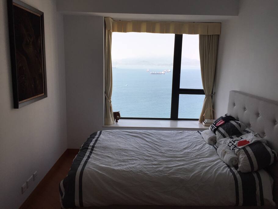 Master bedroom with a great view.