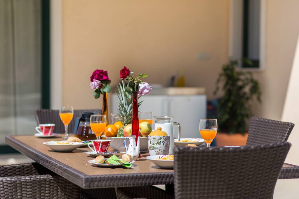 Spacious furnished terrace with a pool