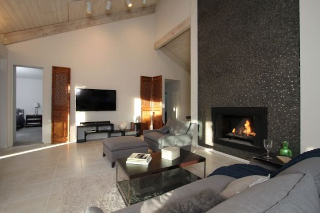 This fireplace goes up 24 Ft!