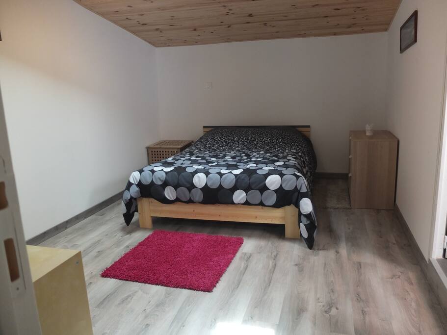 Chambre 1 avec un grand lit 2 personnes