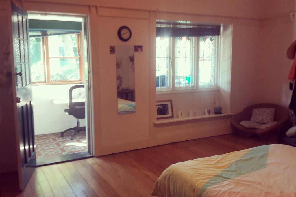 Bedroom leading to the study