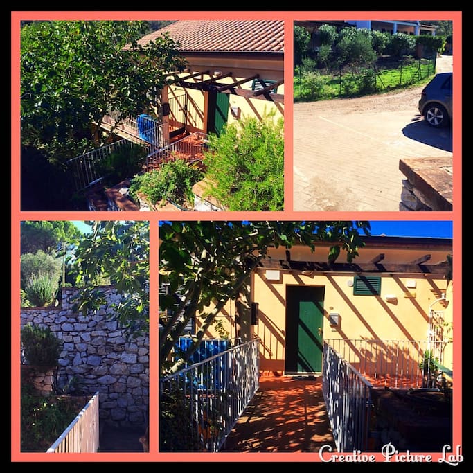 Entrata e parcheggio