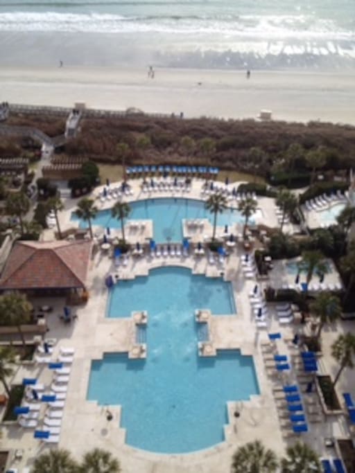 Outdoor pool at ocean front