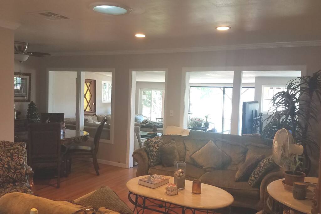 Nicely decorated living area.